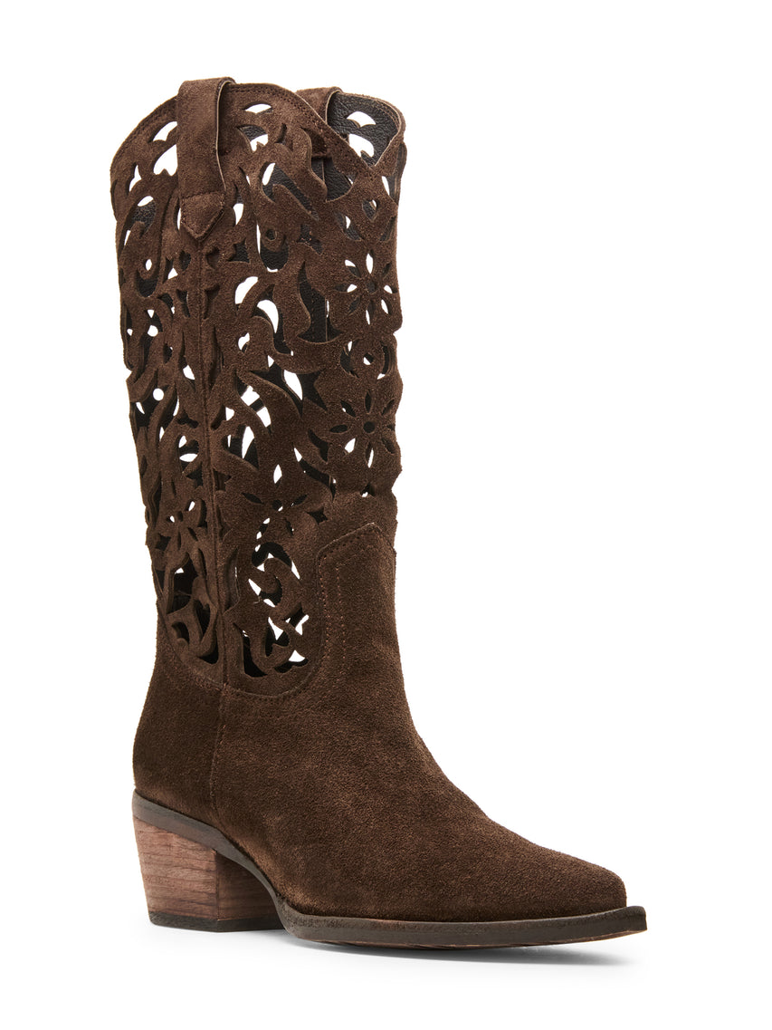 Albany-Cutout Boot BROWN SUEDE - view 2