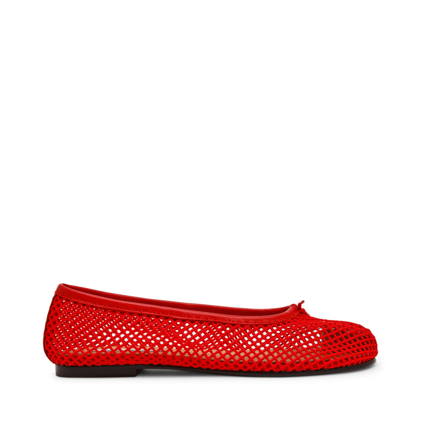 Calico-Mesh Flat Shoe RED