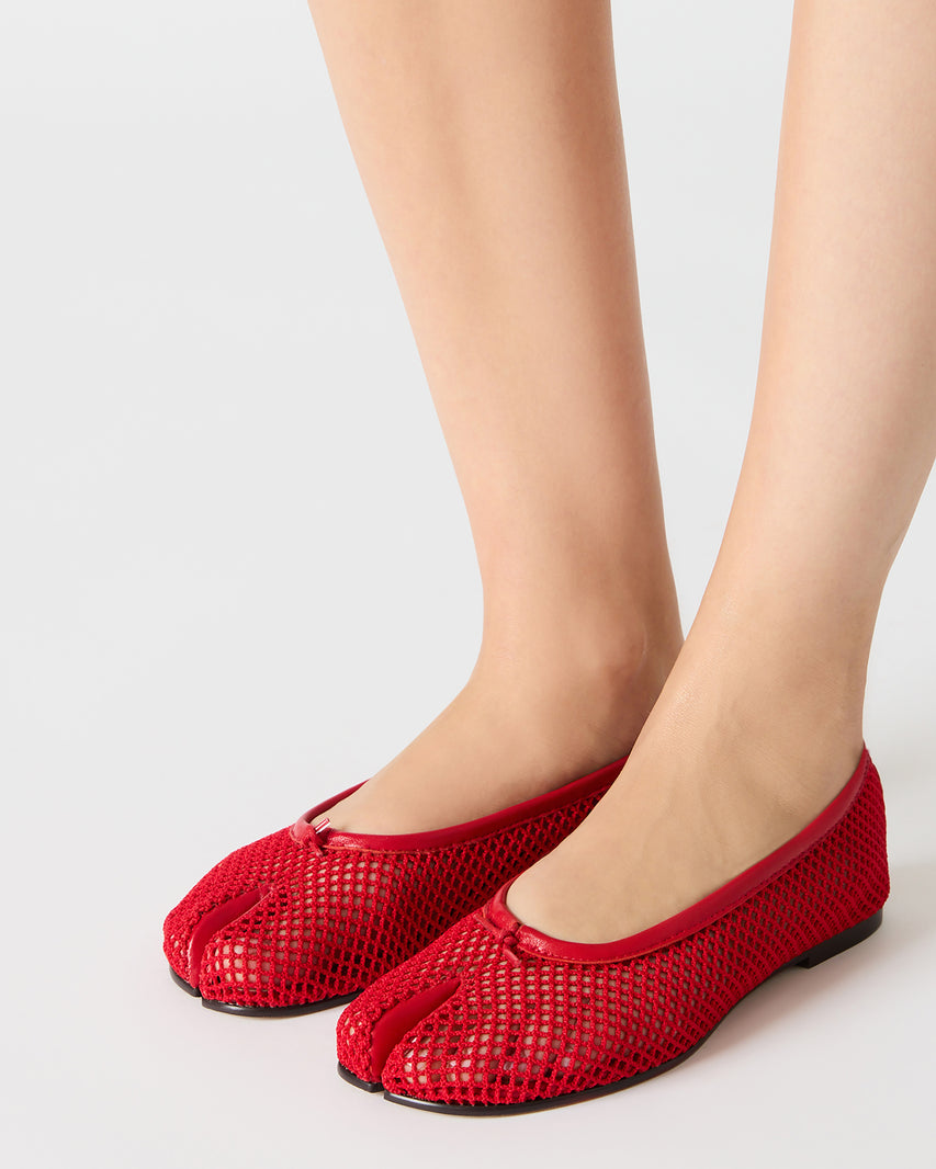Calico-Mesh Flat Shoe RED - view 8