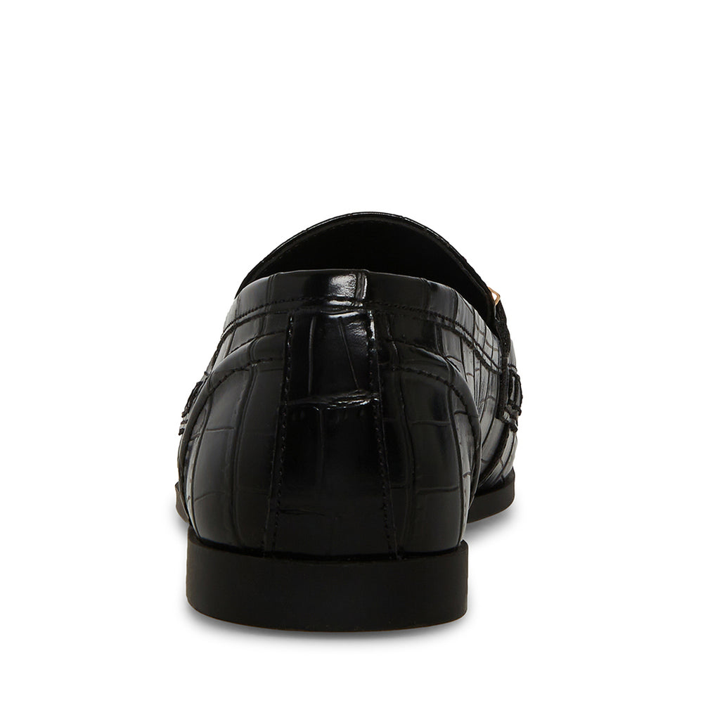 Steve Madden Carrine Loafer BLACK CROCO Flat shoes All Products