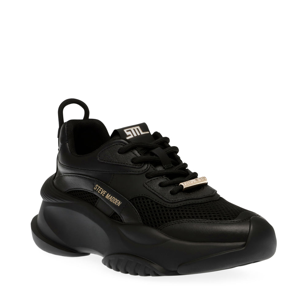Steve Madden Belissimo Sneaker BLACK/GOLD Sneakers 90's Nostalgia