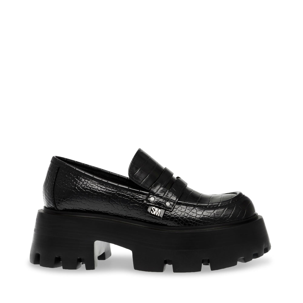 Steve Madden Madlove-SM Loafer BLACK CROCO Sandals All Out 90's