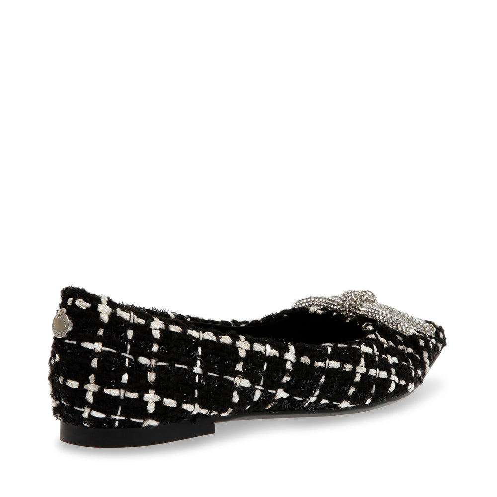 Steve Madden Elina Ballerina BLK/WHTSLV Flat shoes All Products