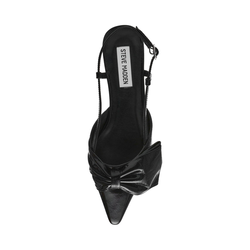 Dazzled Flat Shoe BLACK LEATHER