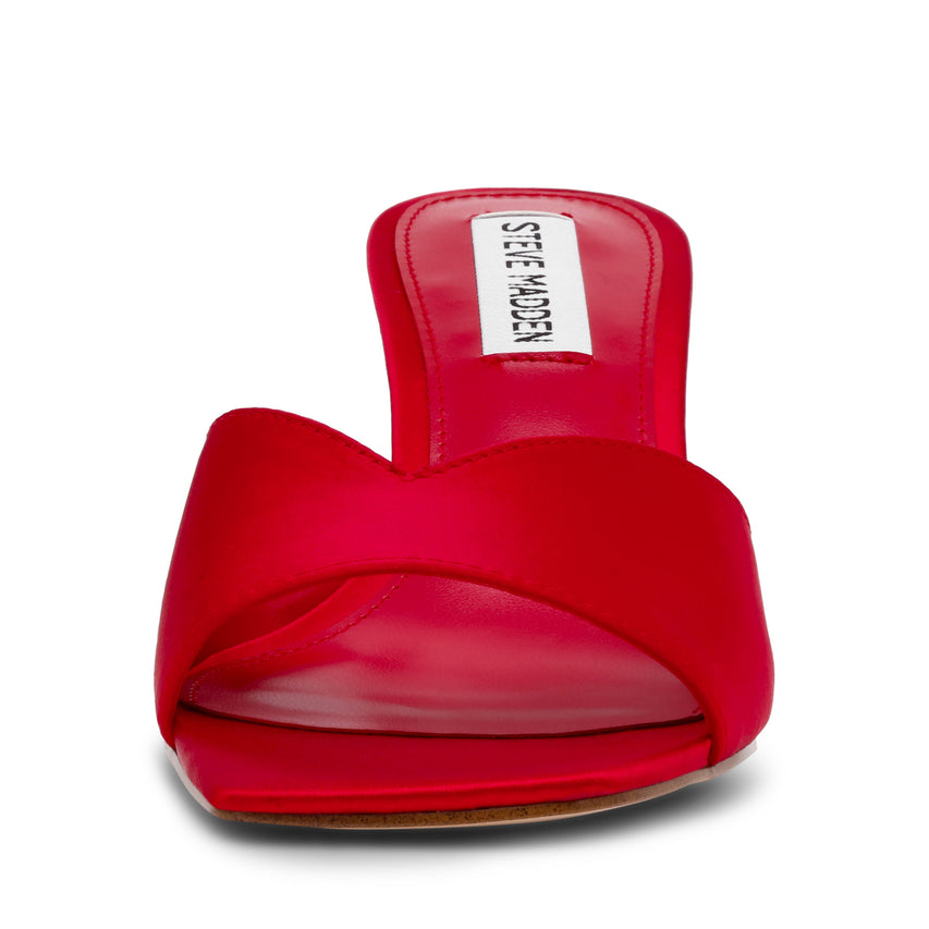 Ivie Mule RED SATIN