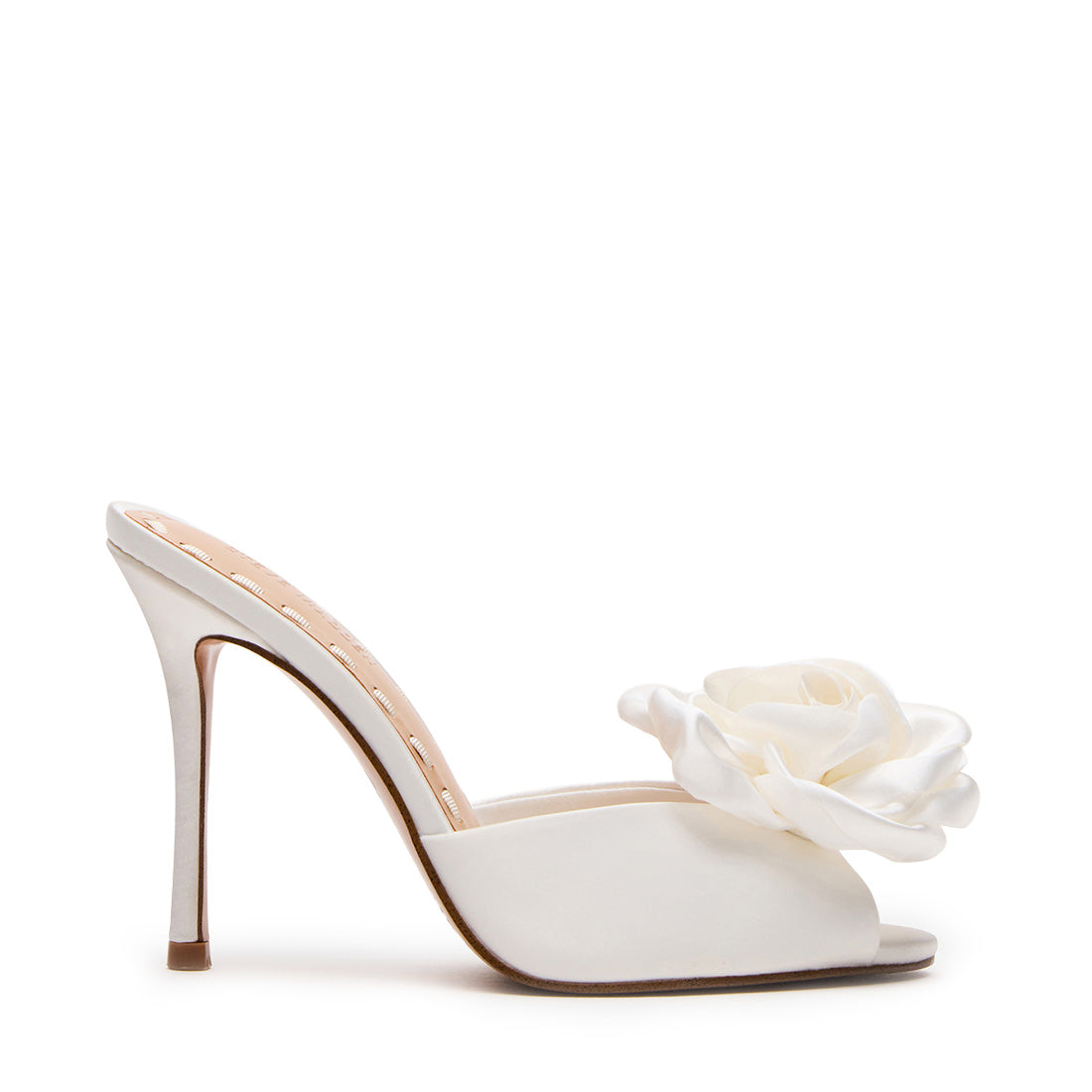 Priya-FLWR Mule IVORY SATIN