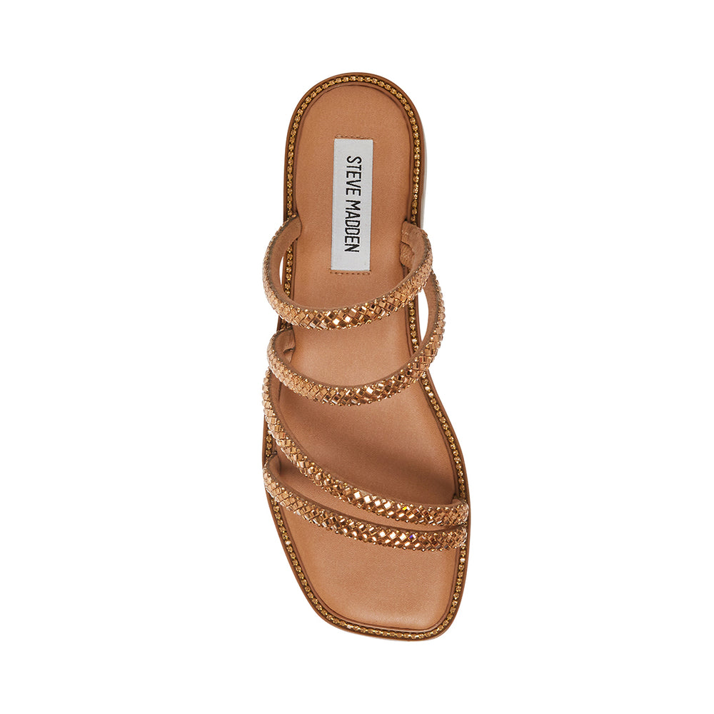 Steve Madden Starie Sandal GOLD Sandals Women's | Flat Sandals