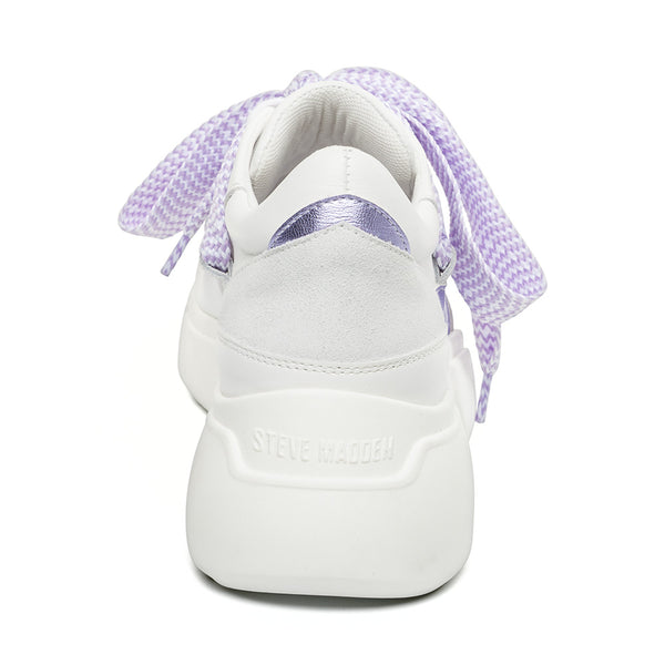 Steve Madden Maisie Sneaker WHITE/LILA Sneakers All Products