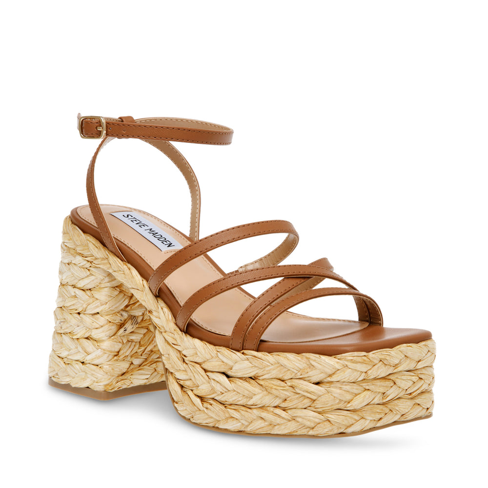 Steve Madden Belise Sandal COGNAC LEATHER Sandals All Products