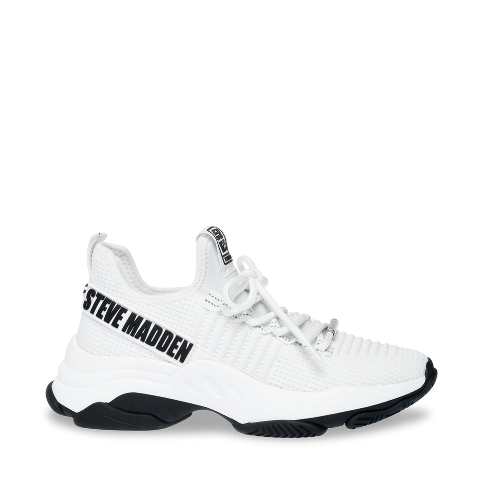 Steve Madden Mac-E Sneaker WHITE/BLACK Sneakers All Products
