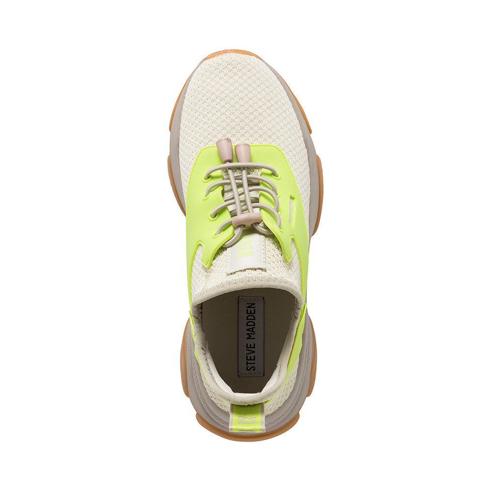 Steve Madden Match-E Sneaker BONE/LIME Sneakers All Products